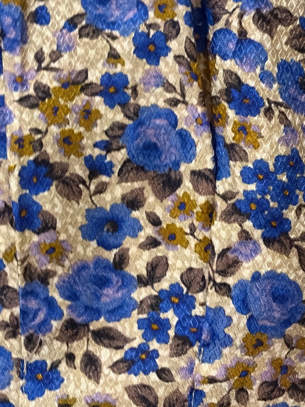 Sezane Midi Alice Skirt Blue Floral - Picture 5 of 7
